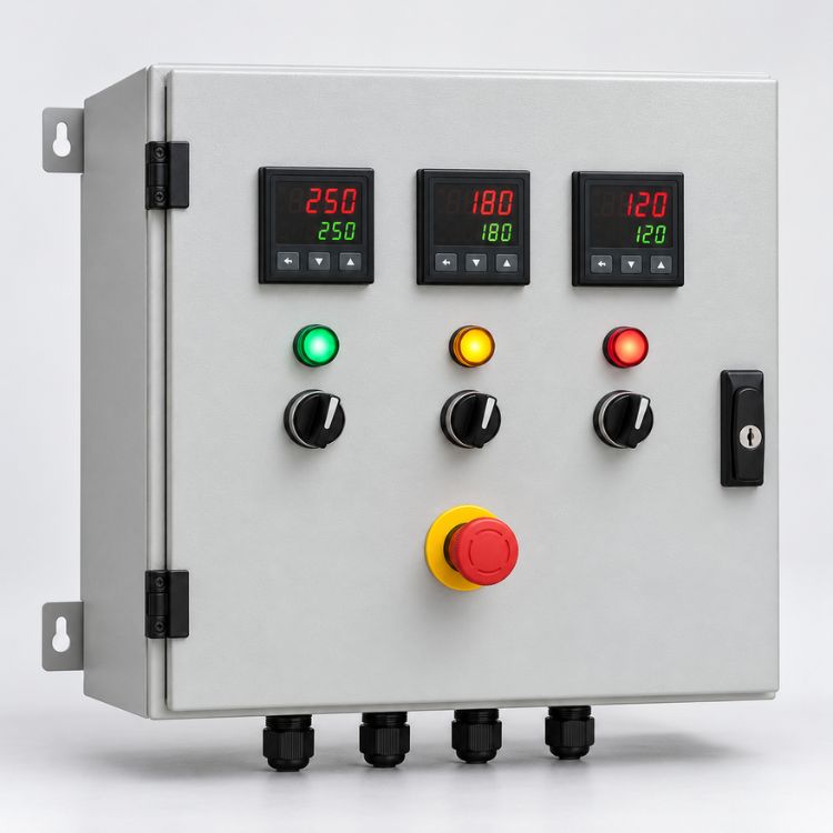 Industrial heater control panels