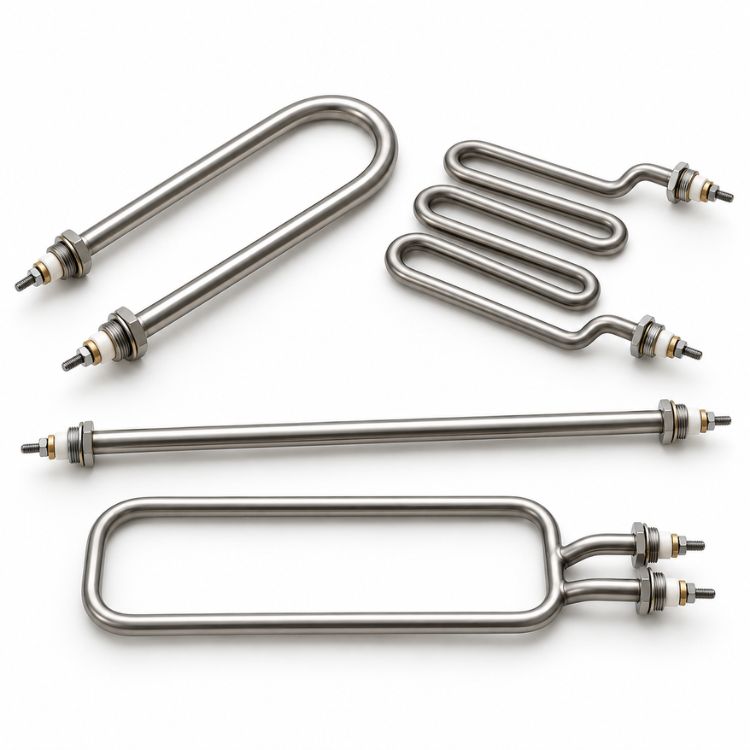 Formed tubular heaters for industrial heating